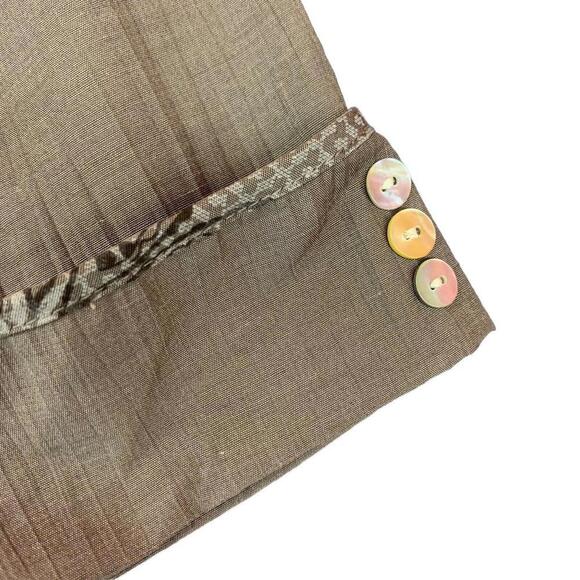 Marie Claire Womens Brown Evening Jacket Mother Of Pearl Buttons Size Large​​ - Picture 6 of 10